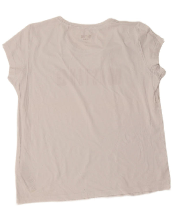 Mustang Womens Graphic T-Shirt Top UK 18 XL White Cotton
