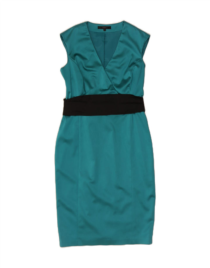 COAST Womens Sleeveless Sheath Dress UK 2 Medium Turquoise Acetate Vintage Coast and Second-Hand Coast from Messina Hembry 