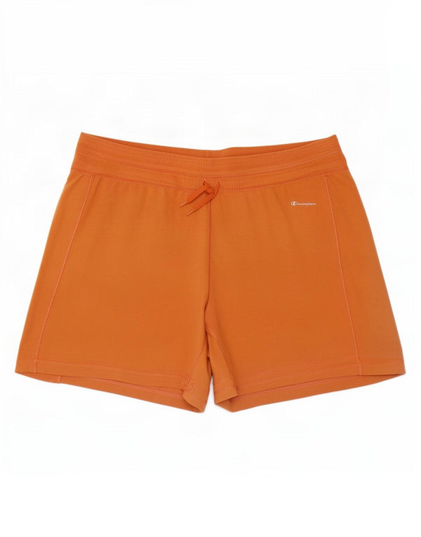 Champion Womens Heritage Classics Sport Shorts UK 14 Large Orange