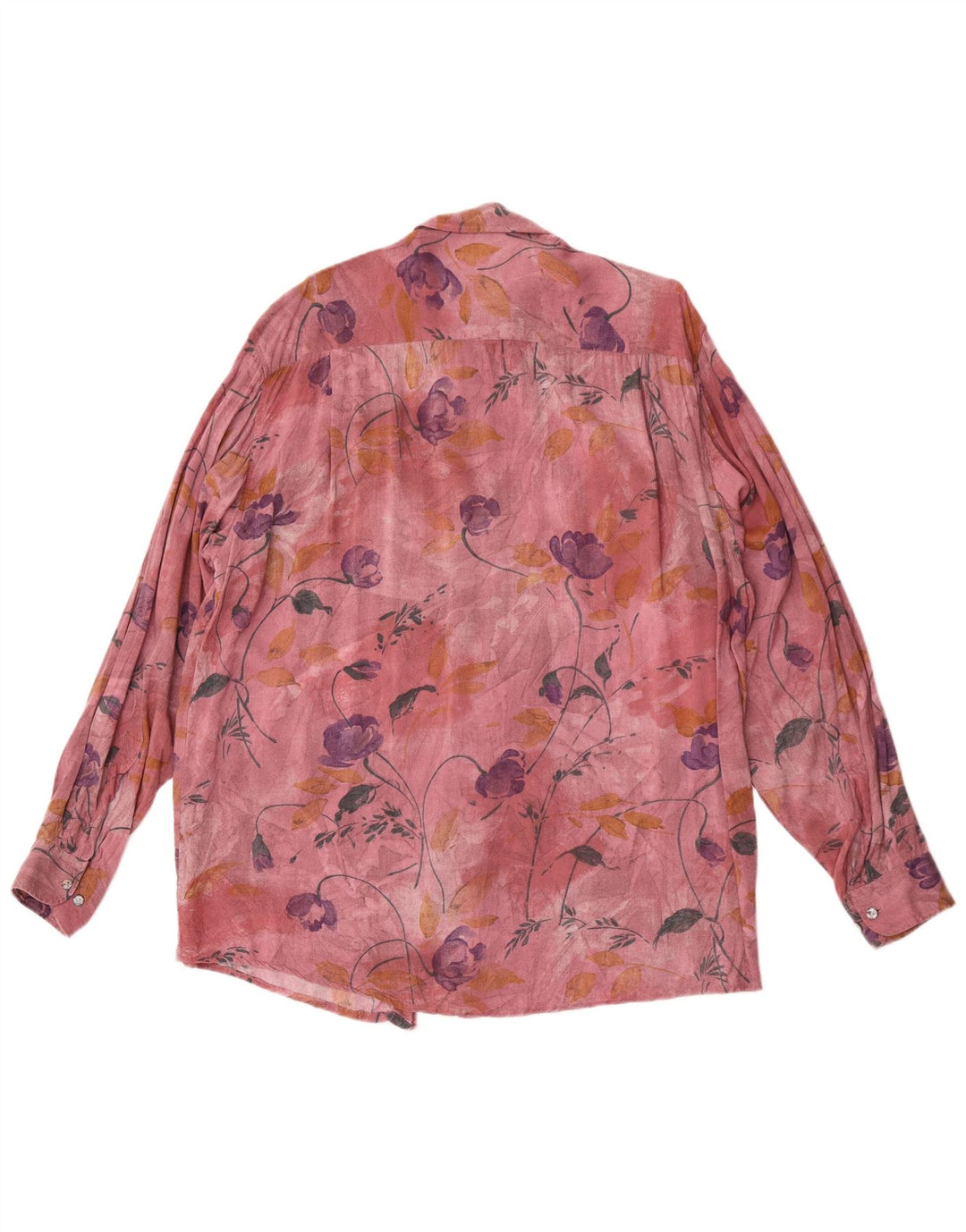 Casa Moda Mens Shirt XL Burgundy Floral