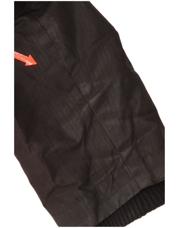 Superdry Womens Hooded Windbreaker Jacket UK 14 Large Black Polyester