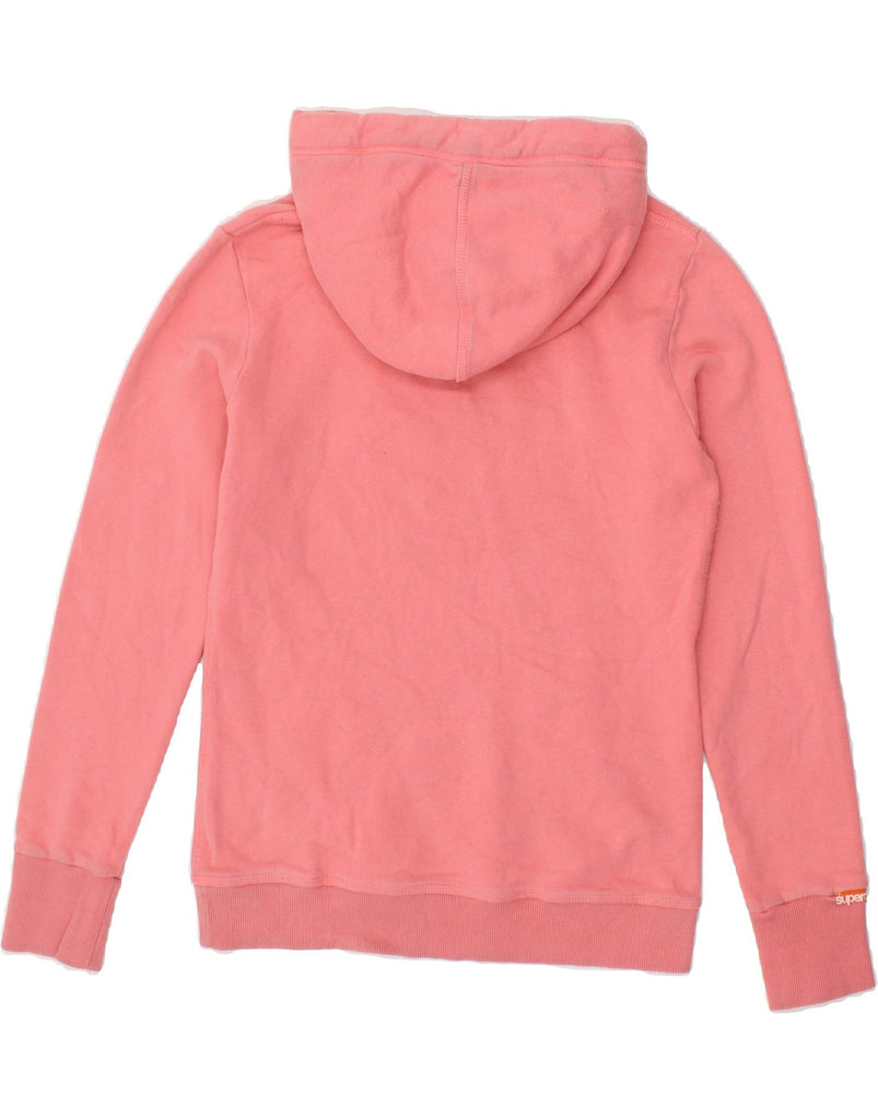 SUPERDRY Womens Hoodie Jumper UK 14 Large Pink Cotton | Vintage Superdry | Thrift | Second-Hand Superdry | Used Clothing | Messina Hembry 