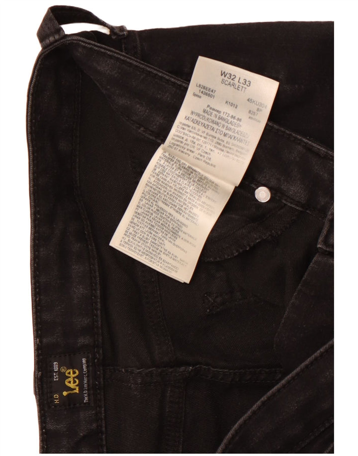 Lee Womens Scarlett Skinny Jeans W32 L29 Black Cotton