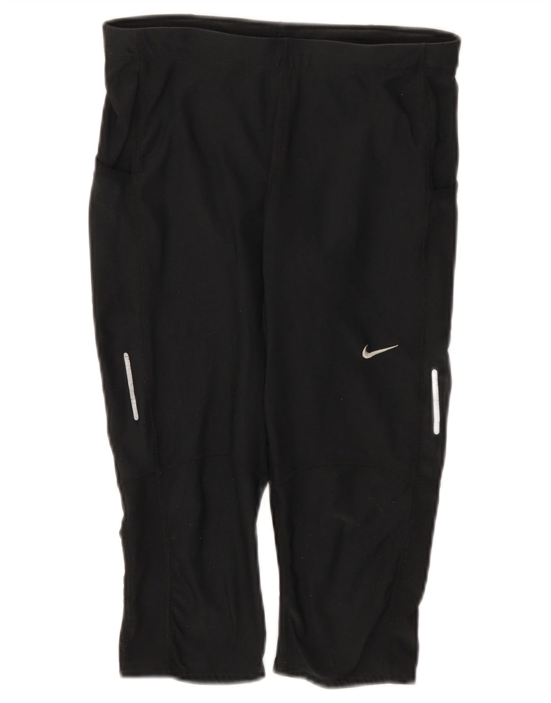 Nike Womens Dri Fit Capri Leggings UK 12 Medium Black Polyester