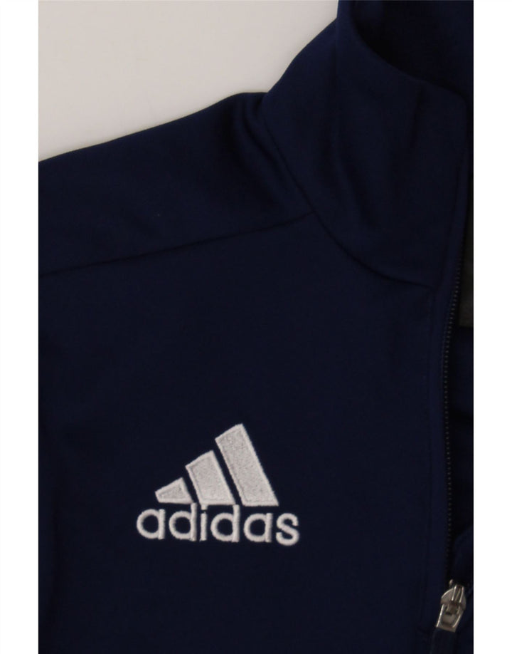 ADIDAS Mens Climalite Pullover Tracksuit Top Jacket XS Navy Blue Polyester Vintage Adidas and Second-Hand Adidas from Messina Hembry 