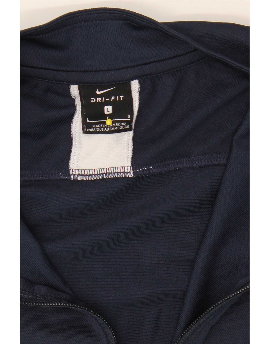 Nike Mens Dri Fit Tracksuit Top Jacket Large Navy Blue Colourblock