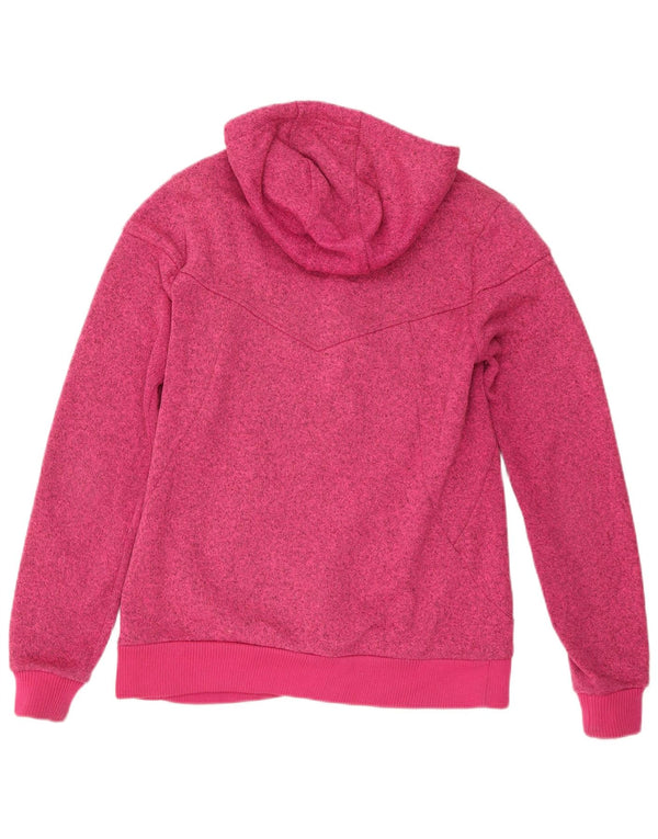 Jack Wolfskin Womens Zip Hoodie Sweater UK 12/14 Medium Pink Flecked