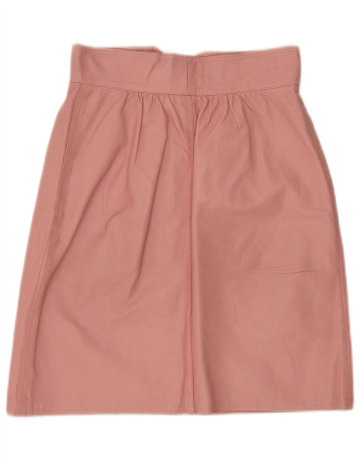 Vetta Womens Leather Skirt IT 42 Medium W26 Pink