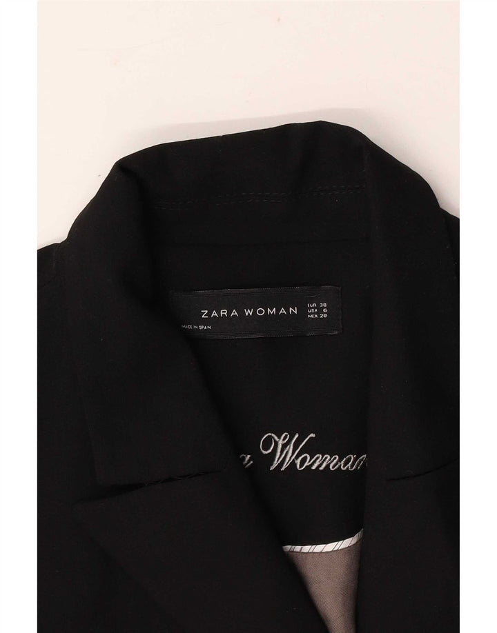 Zara Womens 1 Button Blazer Jacket EU 38 Small Black