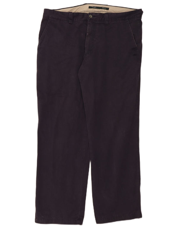 Dockers Mens Comfort Fit Straight Chino Trousers W38 L32 Navy Blue Cotton