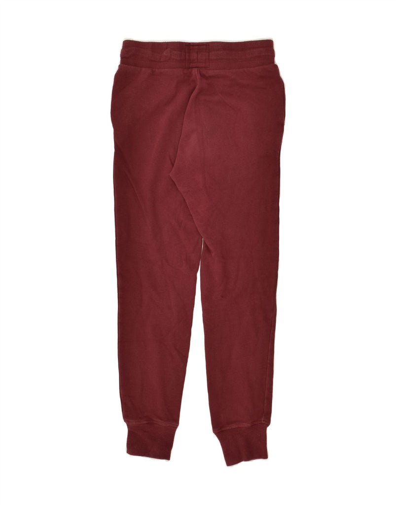 JACK WILLS Womens Graphic Tracksuit Trousers Joggers UK 6 XS Maroon Cotton | Vintage Jack Wills | Thrift | Second-Hand Jack Wills | Used Clothing | Messina Hembry 