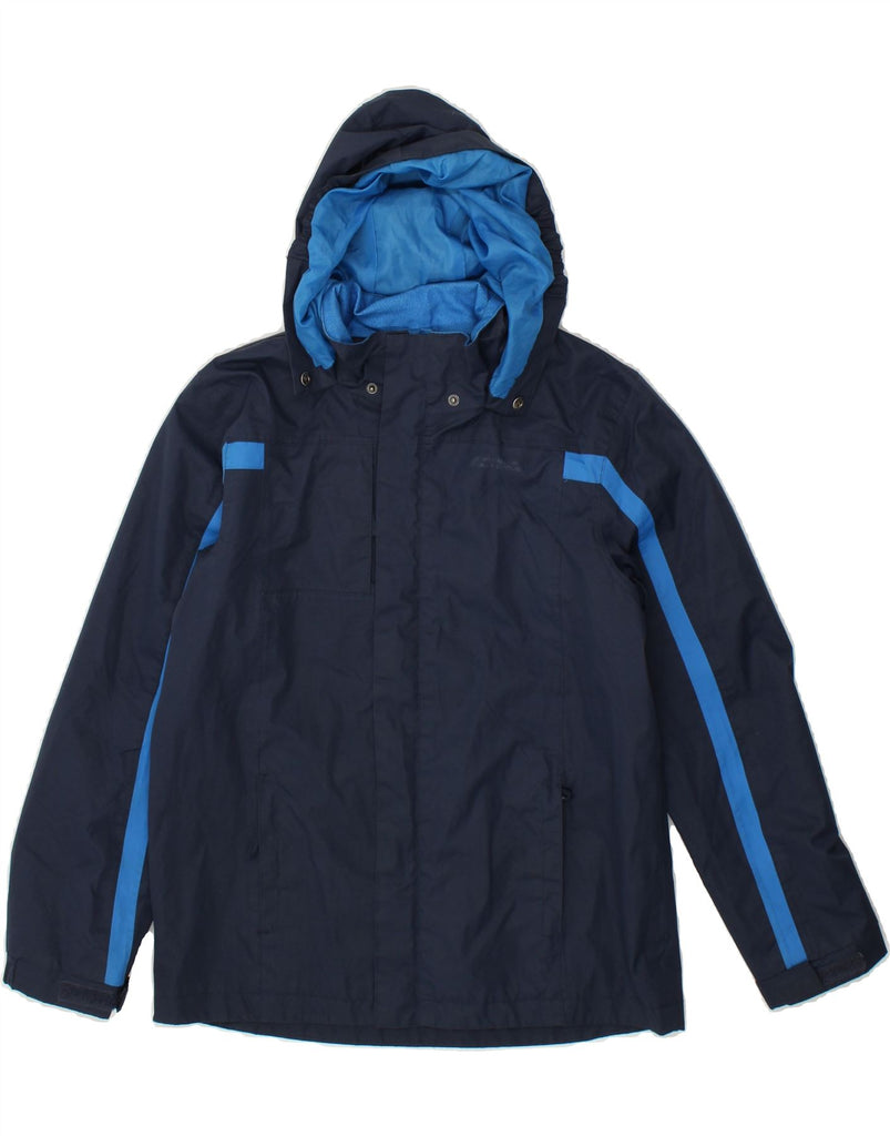 MOUNTAIN WAREHOUSE Boys Hooded Rain Jacket 12-13 Years Navy Blue | Vintage Mountain Warehouse | Thrift | Second-Hand Mountain Warehouse | Used Clothing | Messina Hembry 