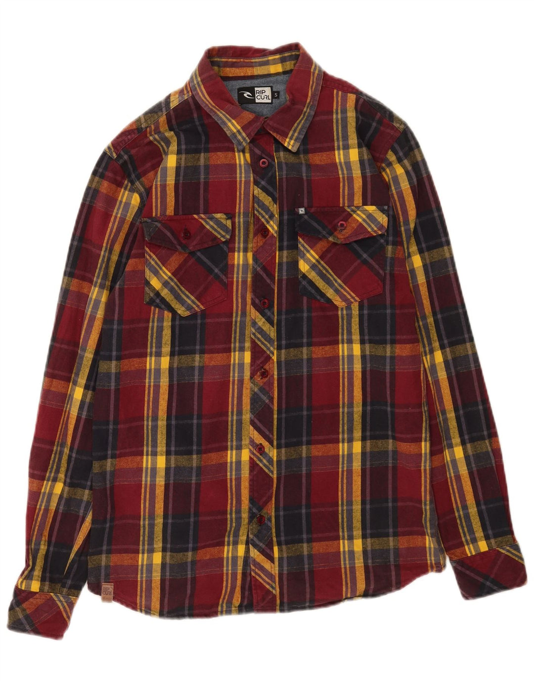 Rip Curl Mens Flannel Shirt Small Red Check