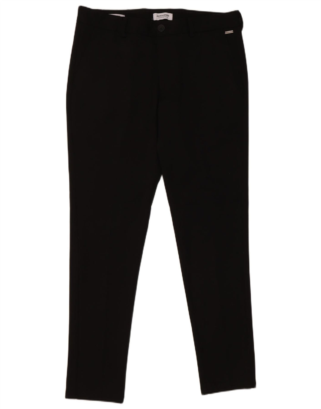 Jack & Jones Mens Slim Casual Trousers W34 L32 Black Polyester
