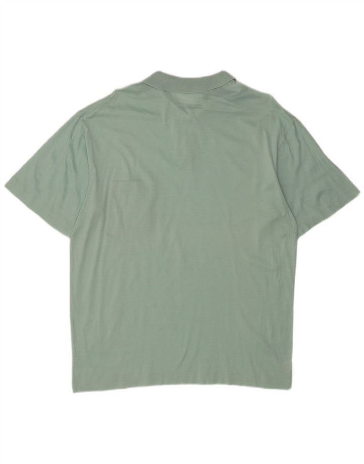 Les Copains Mens Polo Shirt IT 52 Large Green Cotton