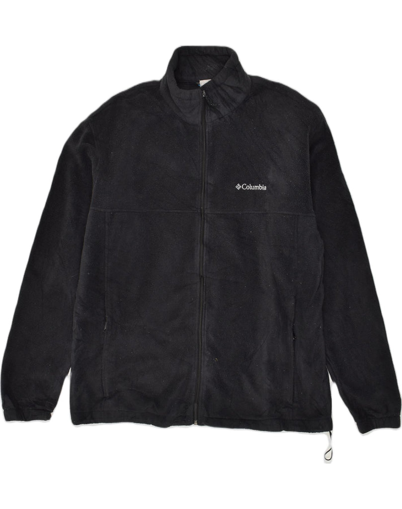 COLUMBIA Mens Fleece Jacket UK 44 2XL Black Polyester | Vintage Columbia | Thrift | Second-Hand Columbia | Used Clothing | Messina Hembry 