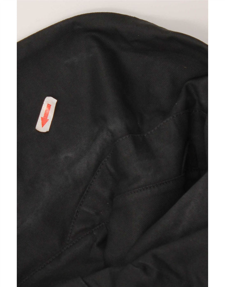Topshop Womens 3/4 Sleeve Bomber Jacket UK 14 Large  Black Cotton