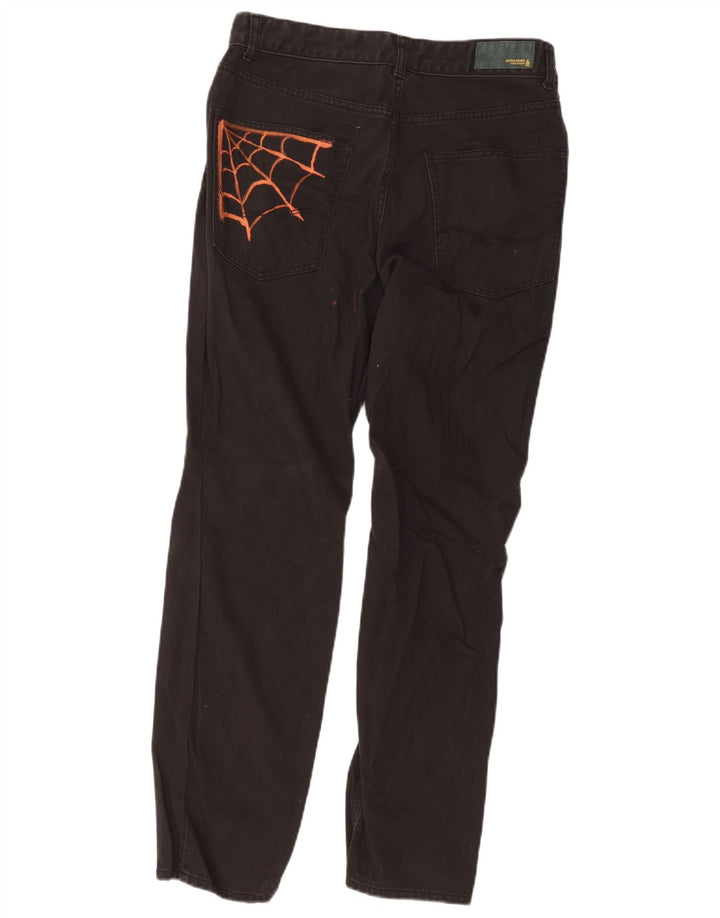 Jack & Jones Mens Straight Jeans W32 L32 Black Cotton