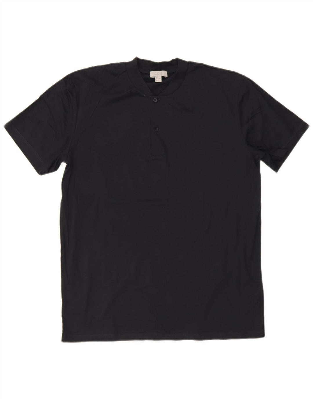 Cos Mens T-Shirt Top Medium Navy Blue Cotton
