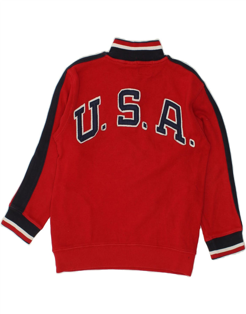 POLO RALPH LAUREN Boys USA Vancouver 2010 Sweatshirt Jumper 7-8 Years Red | Vintage Polo Ralph Lauren | Thrift | Second-Hand Polo Ralph Lauren | Used Clothing | Messina Hembry 