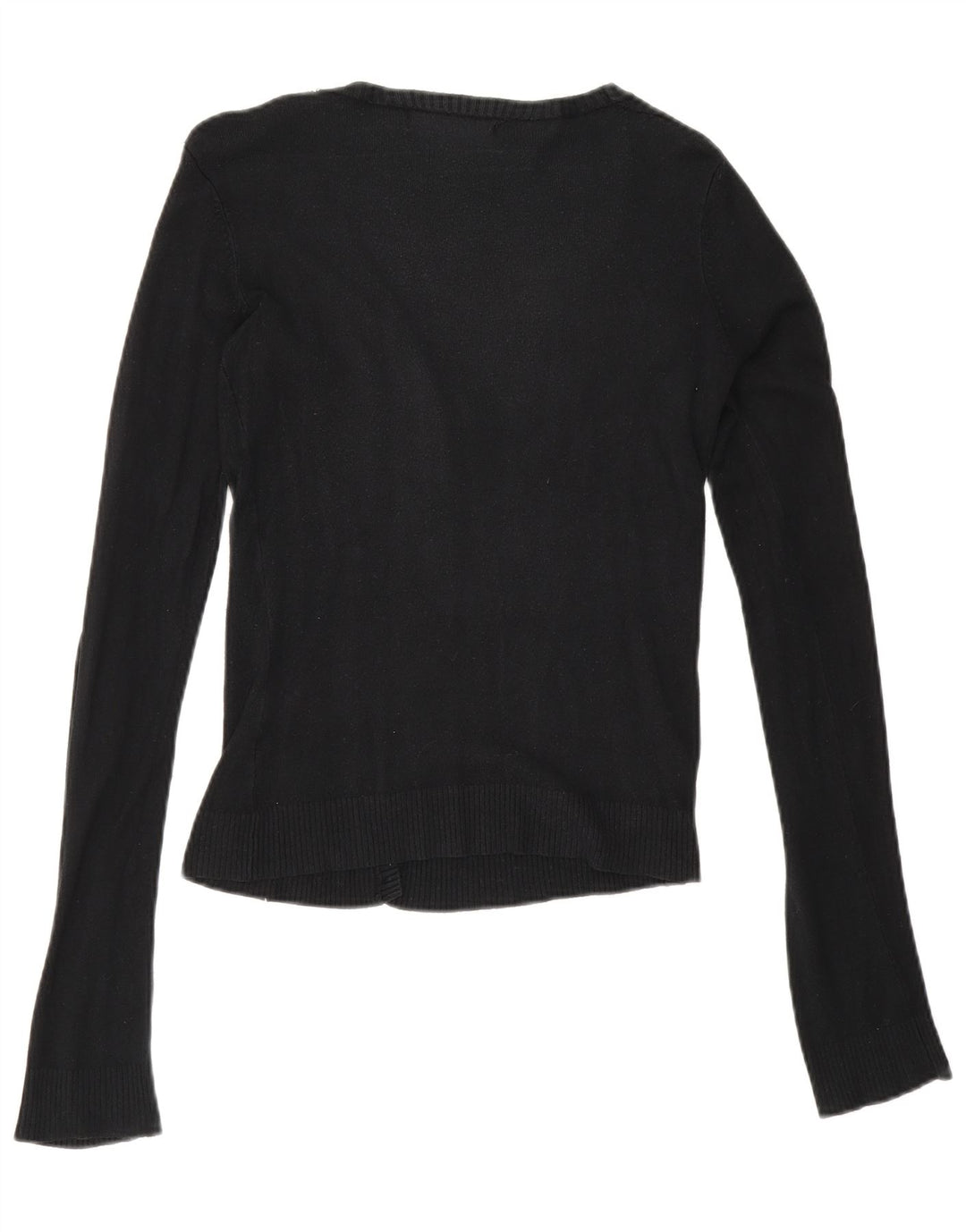 Zara Womens Cardigan Sweater UK 10 Small Black Rayon
