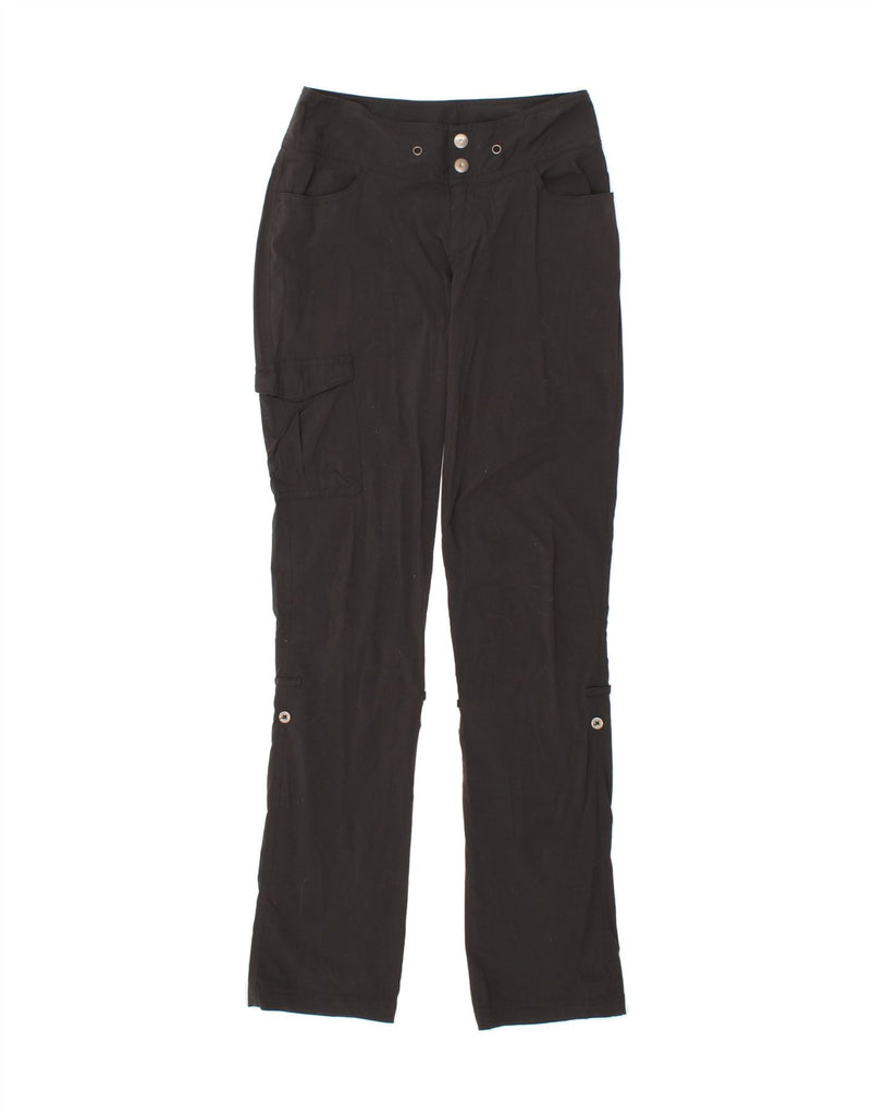 COLUMBIA Womens Straight Cargo Trousers US 2 XS W30 L34 Black Nylon Vintage Columbia and Second-Hand Columbia from Messina Hembry 
