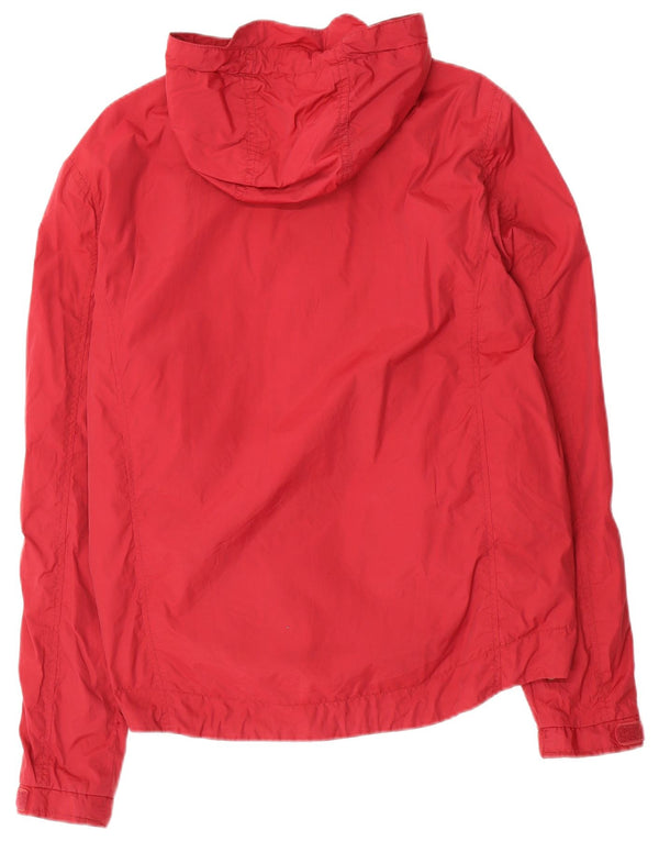 Lyle & Scott Mens Vintage Hooded Rain Jacket UK 38 Medium Red Polyamide
