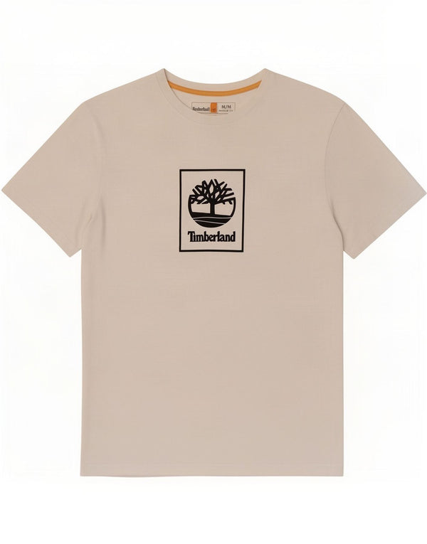 Timberland Mens Regular Fit Graphic T-Shirt Top Medium White Cotton