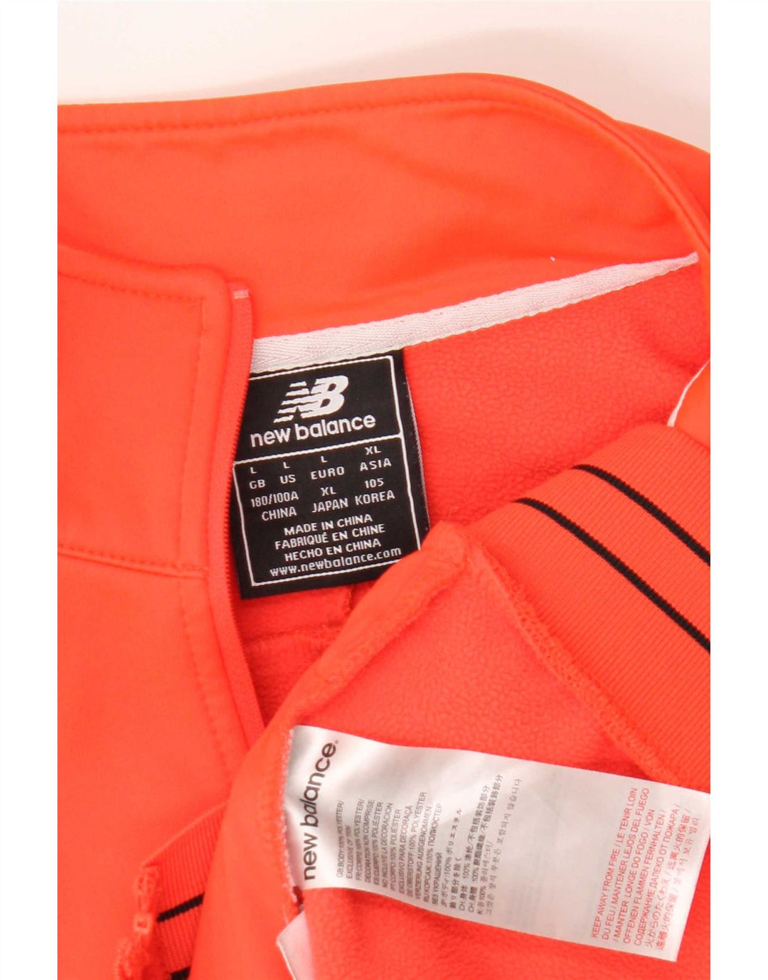 New Balance Mens Liverpool Graphic Tracksuit Top Jacket Large Orange