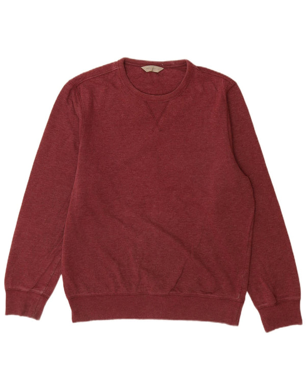 Marks & Spencer Mens Sweatshirt Jumper Medium Burgundy Cotton