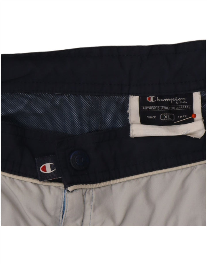 CHAMPION Mens Swimming Shorts XL  Blue Colourblock Polyester