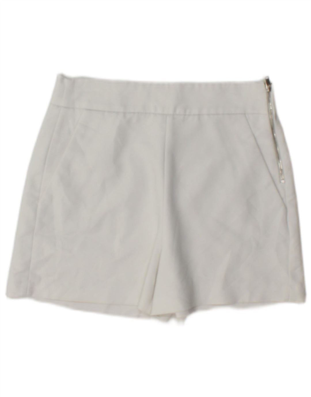 Zara Womens Chino Shorts XS W24 White Polyester