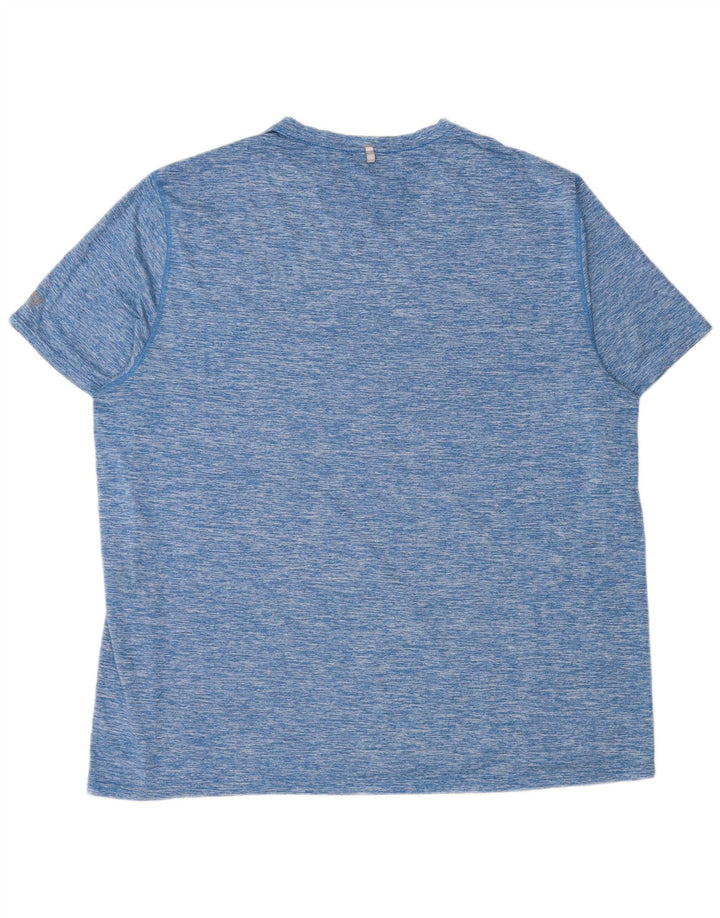Russell Athletic Mens T-Shirt Top 2XL Blue Flecked Polyester