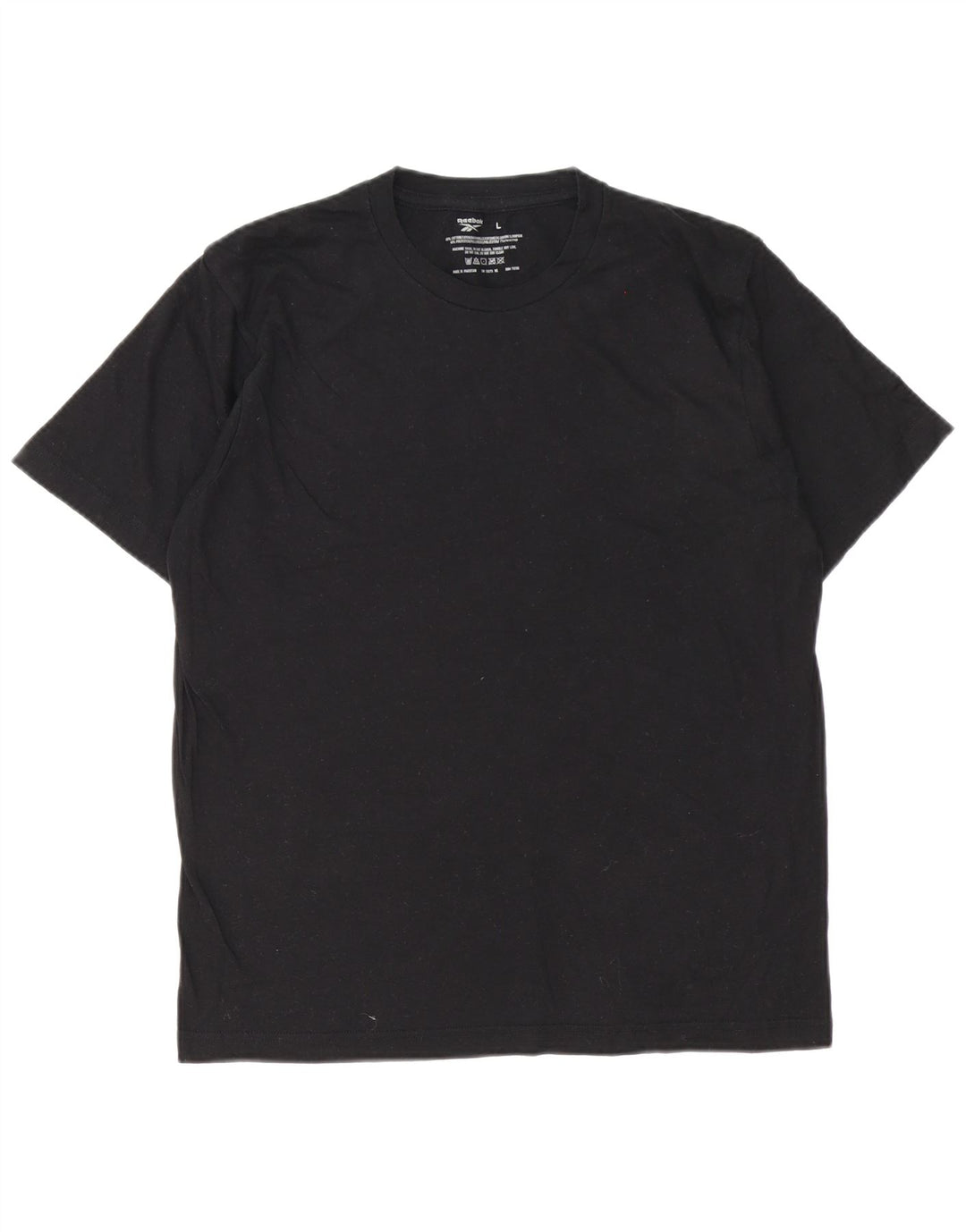 Reebok Mens T-Shirt Top Large Black Cotton