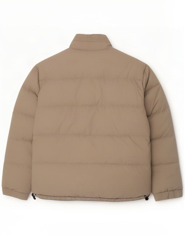 Rifle Mens Hooded Reversible Padded Jacket UK 38 Medium Beige Polyamide