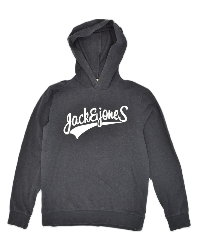 JACK & JONES Mens Graphic Hoodie Jumper Medium Grey Cotton | Vintage Jack & Jones | Thrift | Second-Hand Jack & Jones | Used Clothing | Messina Hembry 