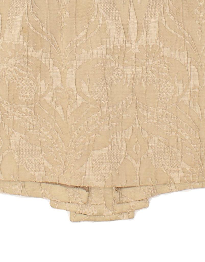 ETRO Womens Straight Skirt IT 44 Medium W28 Beige Floral Cotton | Vintage Etro | Thrift | Second-Hand Etro | Used Clothing | Messina Hembry 