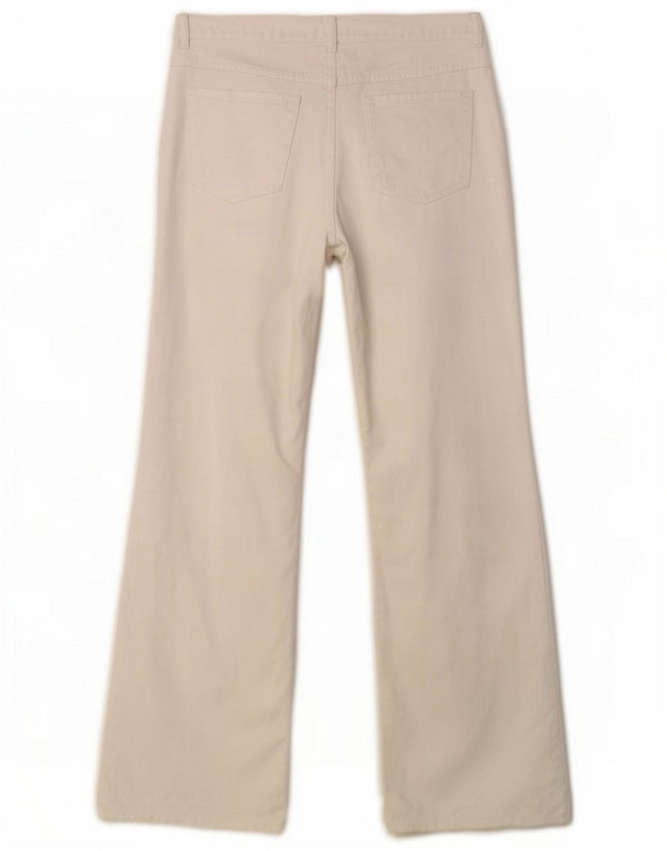 Marks & Spencer Womens Bootcut Jeans UK 14 Medium W34 L30 White Cotton