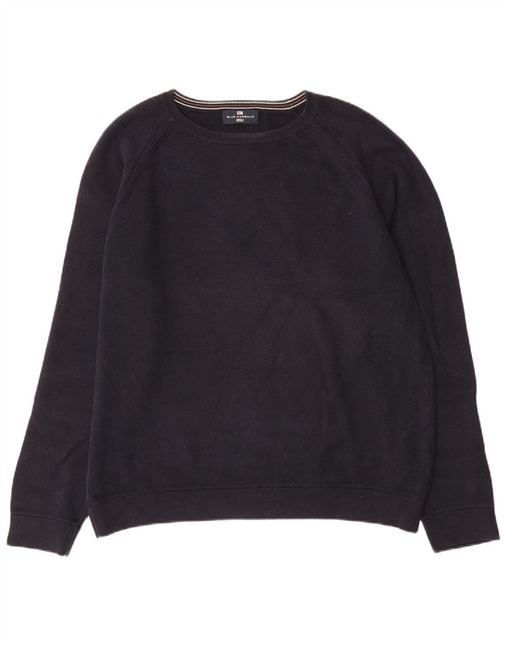 Marks & Spencer Mens Autograph Boat Neck Jumper Sweater Medium Navy Blue