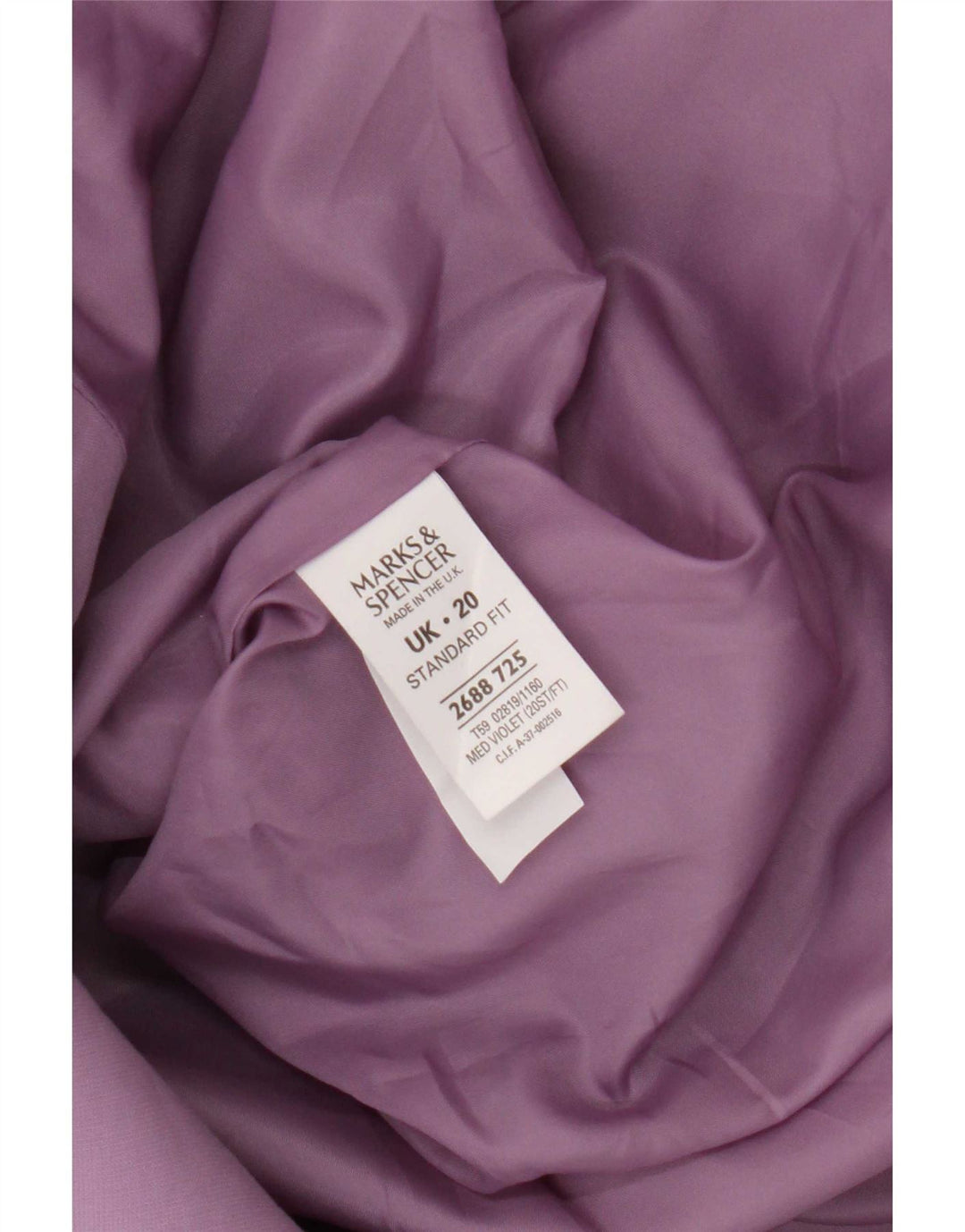 Marks & Spencer Womens Standard 2 Button Blazer Jacket UK 20 2XL Lilac