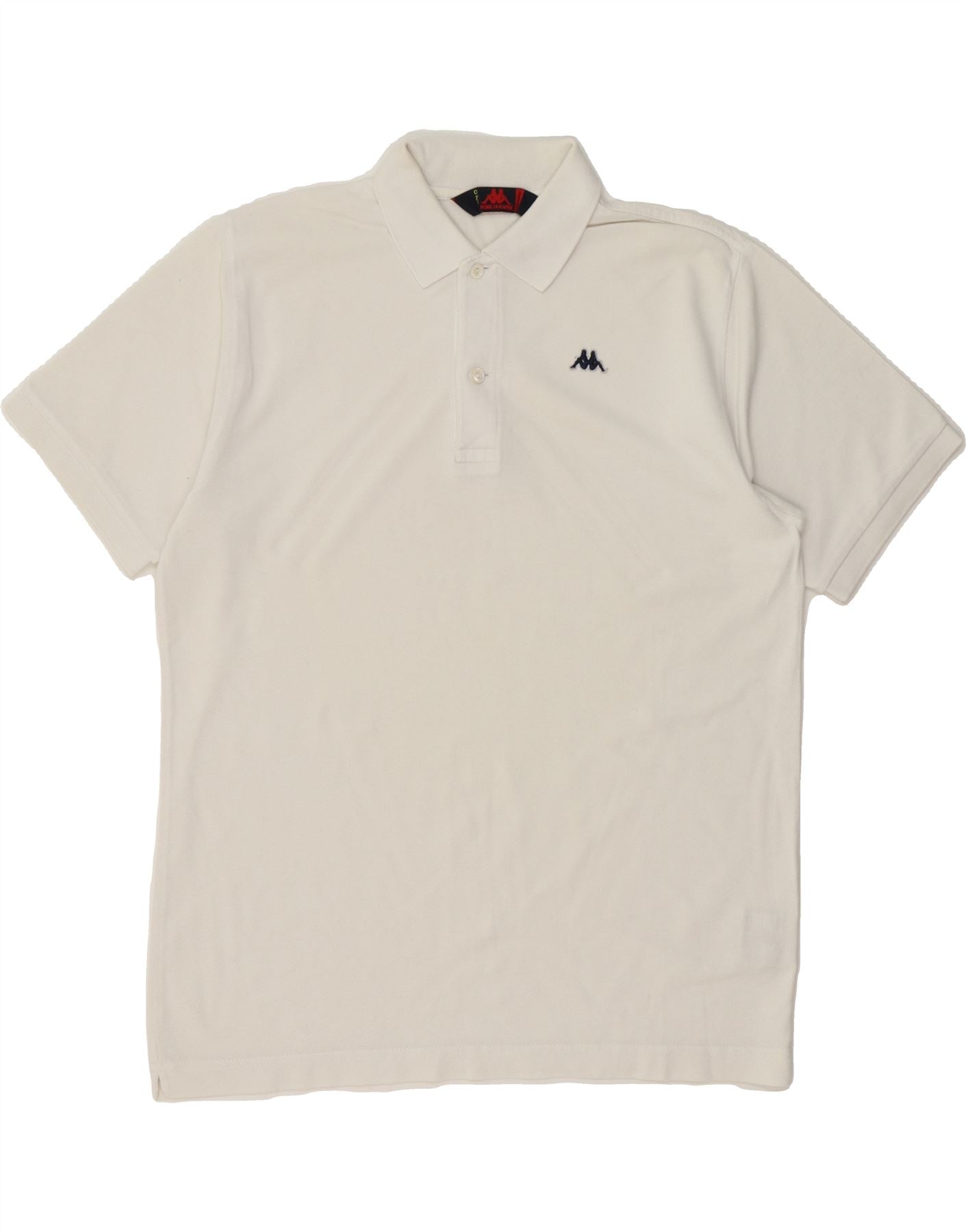 KAPPA Mens Polo Shirt Medium White Cotton Vintage Second-Hand
