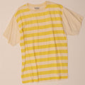 STEFANEL Mens T-Shirt Top Small Yellow Striped Viscose Vintage Stefanel and Second-Hand Stefanel from Messina Hembry 