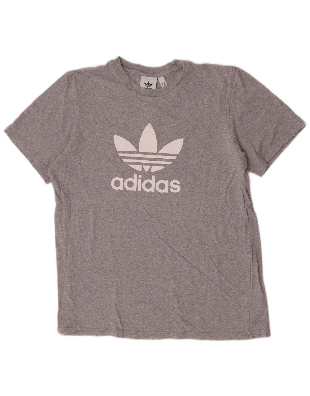 Adidas Mens Graphic T-Shirt Top Medium Grey Cotton