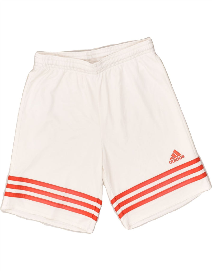 ADIDAS Boys Climalite Sport Shorts 11-12 Years Large White Polyester | Vintage Adidas | Thrift | Second-Hand Adidas | Used Clothing | Messina Hembry 