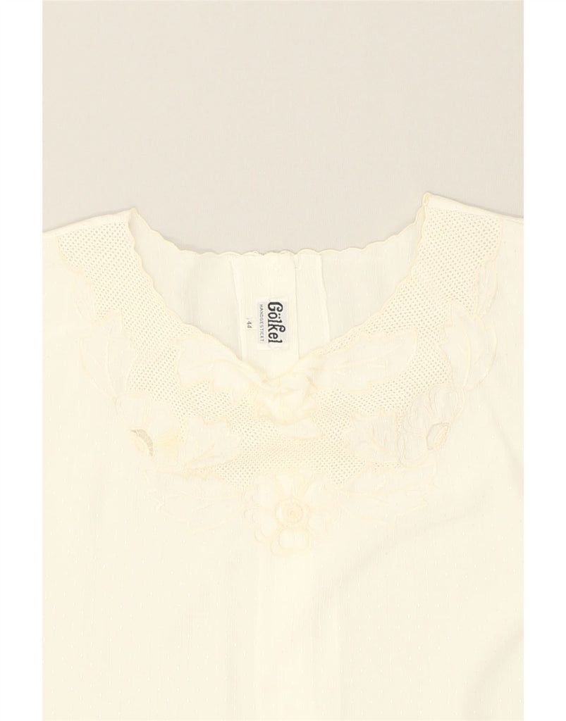 VINTAGE Womens Blouse Top EU 44 XL White Polyester | Vintage Vintage | Thrift | Second-Hand Vintage | Used Clothing | Messina Hembry 