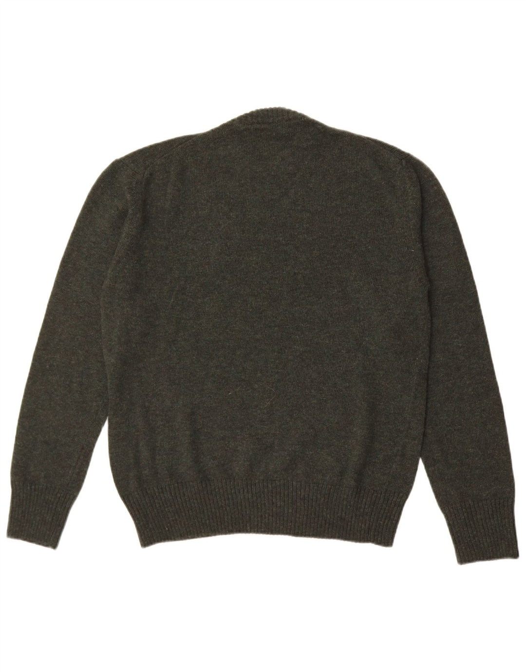 Vintage Mens Crew Neck Jumper Sweater Medium Khaki Wool