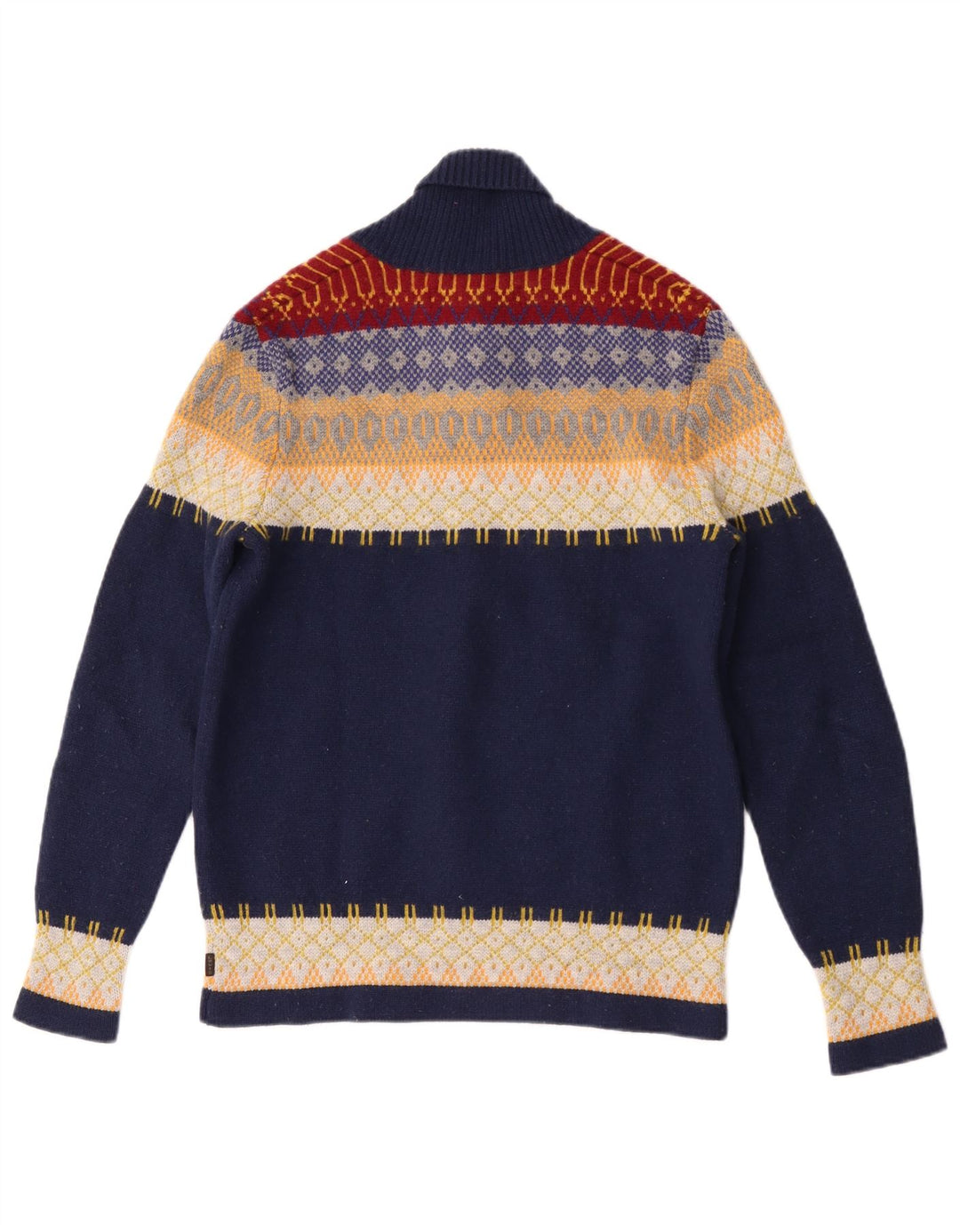 Levi's Mens Shawl Neck Jumper Sweater Medium Navy Blue Colourblock