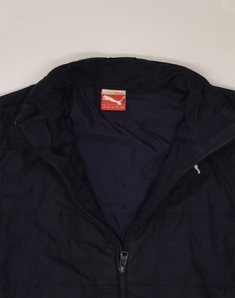 PUMA Mens Windbreaker Jacket Size 32/34 XS Navy Blue | Vintage Puma | Thrift | Second-Hand Puma | Used Clothing | Messina Hembry 