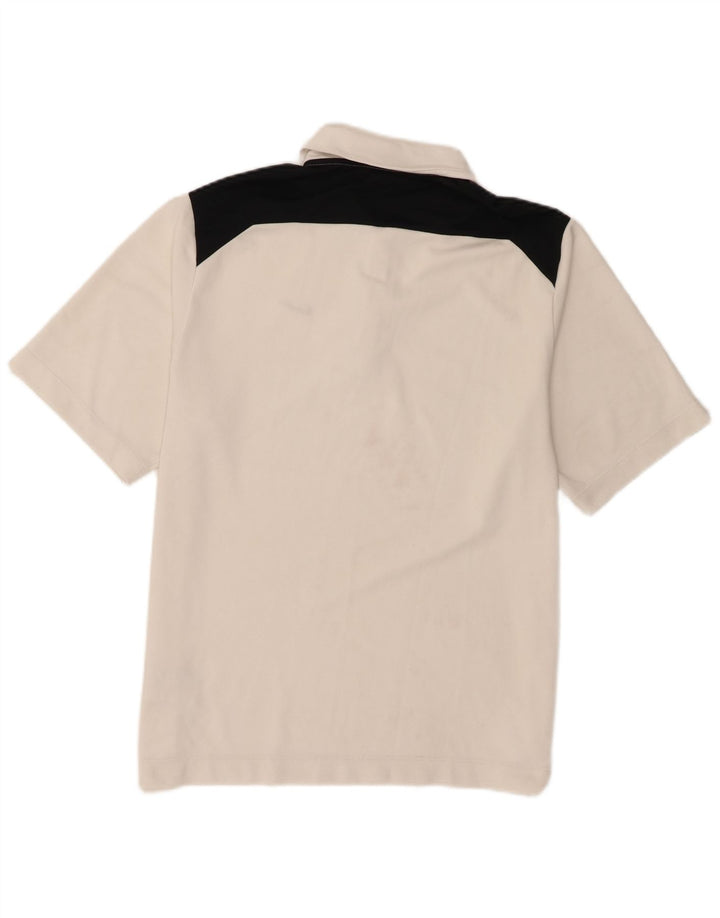 Nike Mens Polo Shirt UK 38/41 Medium White Colourblock Polyester