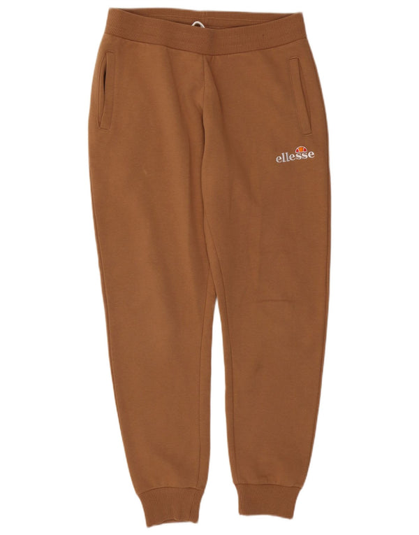 Ellesse Womens Tracksuit Trousers Joggers UK 12 Medium Beige Cotton